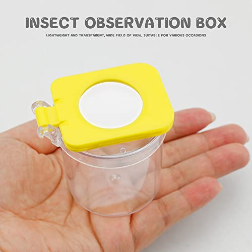 6 Piezas Caja de Insectos de Aumento con 2 Piezas Pinzas Caja de Observación ​con Lupa Kit de recolección de Insectos para niños Juego de Explorador para niños Exploración de Naturaleza