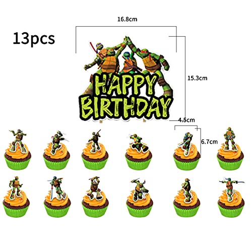 9 Piezas cake Toppe ZHUYUN-ninja cake decoración magdalenas, diseño de ninja, temático, baby shower, niños, fiesta de cumpleaños, decoración para tartas