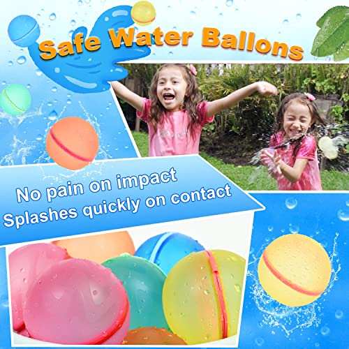 98K Reusable Water Balloons Self Sealing Easy Quick Fill, Splash Water Balls Summer Fun Outdoor Toys for Kids Ages 3+, Water Games for Boys Girls Outside Play, Backyard Swimming Pool Party