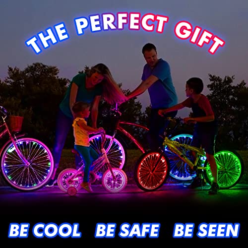 Activ Life Luces para Ruedas de Bicicleta, se adaptan a Bicicletas de niños y Adultos, Accesorios Divertidos de Verano y Regalos para niños y Adolescentes, 1 Paquete (1 Rueda), Azul