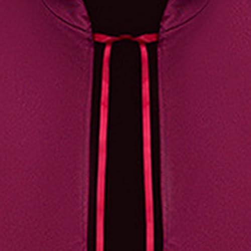 ADMAY 2023 Halloween elegante Y20K Disfraz de capa larga de Halloween de color sólido para mujer, disfraz Cosplay Tifa, rojo, XXL