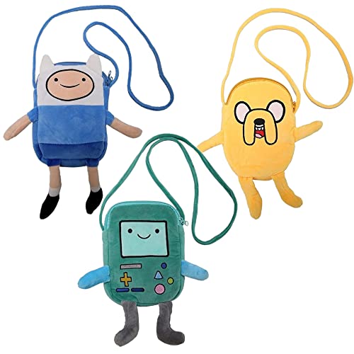 Adventure Time - Bolsas de felpa para hombre, diseño de Jake The Dog, Bolsa Bmo, 6.7 x 5.12 x 1.97 inches