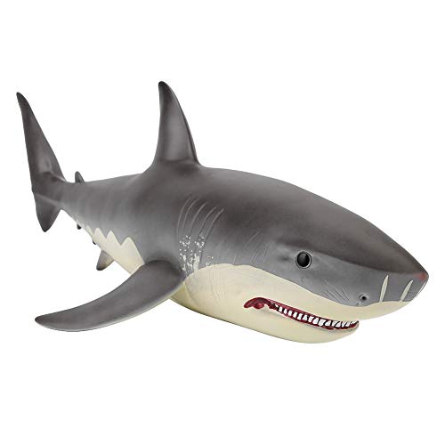 Agatige Gran Juguete de Figura de tiburón Blanco, Modelo de Figura de tiburón Blanco de Juguete de Criaturas oceánicas de Animales Marinos - 23.2 X8.9 X 5.9 Pulgadas