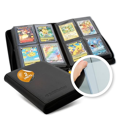 Album toploader para cartas Pokemon, Almacenamiento para 64 Toploaders y 64 Sleeves, Total 128 Cartas, Album para toploader sin anillas, accesorios para guardar tus cartas Toploader (2)
