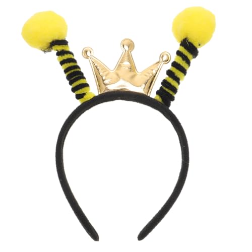 Amosfun Diadema de abeja para adulto, con antenas de alas y orejas, Big-Hair Hoop, bola de esponja e insectos con diseño de dibujos animados creativos, para niños Immagine 3 M
