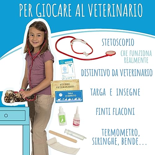 Amulette - Si fueras el veterinario - Juego educativo de 6 a 10 años - 70+ Accesorios para el cuidado de los animales - Kit veterinario - Regalo para niños y niñas - VETIT