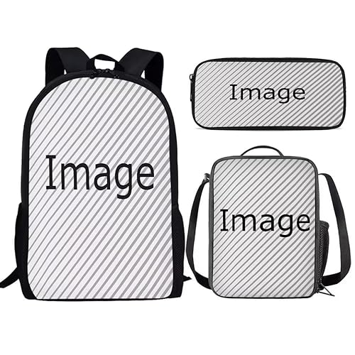 Amzbeauty Juego de mochila de gato para niñas de primaria, estudiantes de secundaria, mochila 3 en 1 y lonchera y bolsa de lápices, fénix