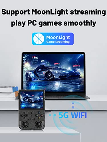 Anbernic RG353V Consolas de Juegos Portátil, Dual OS Android 11 and Linux System Support 5G WiFi 4.2 Bluetooth Moonlight Streaming HDMI Output Built-in 64G SD Card 4452 Juegos