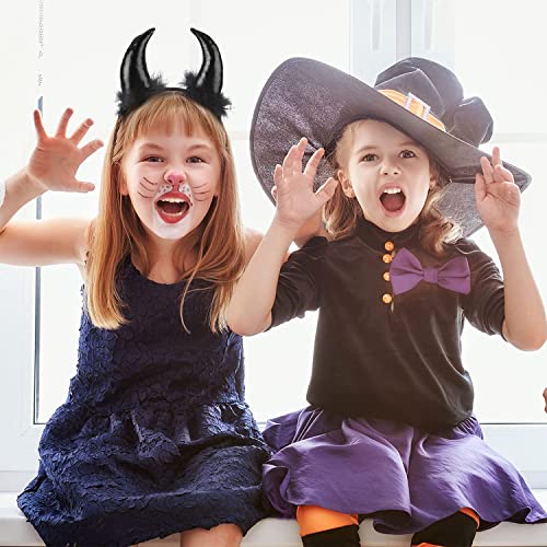Anguxer Diademas de Cuernos de Diablo, diademas de Halloween, Disfraz para Adultos y niños Carnaval, Halloween y Cosplay