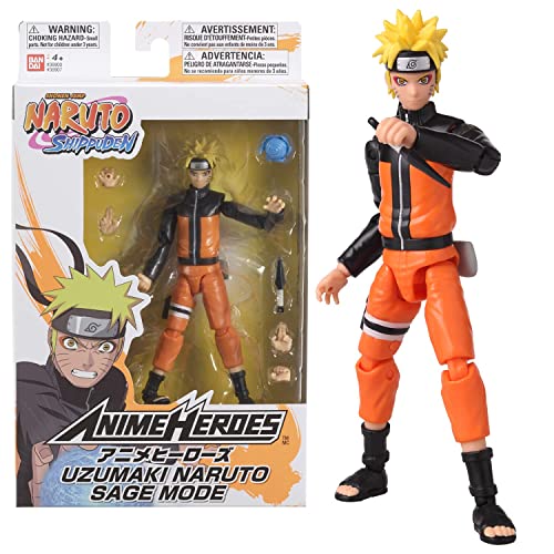 Anime Heroes Figura de Accion Kakashi - Naruto 15cm 36903 Multicolor & Anime Heroes Figura de Accion Naruto Uzamaki - Naruto 17cm 36907 Multicolor