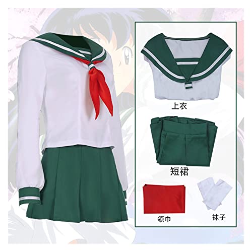 Anime In-Uyasha Cosplay Costume Hi-Gurashi Ka-Gome Uniforme Disfraz de Halloween Carnival Sailor Traje Japonés Escuela Jk Uniforme (Color : A, Size : L)