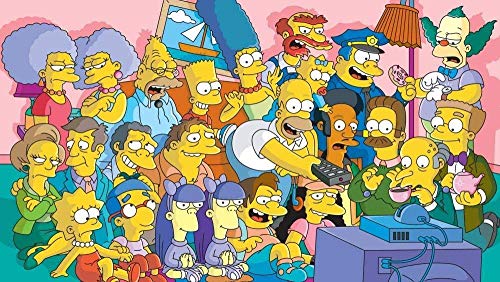 ANSNOW 1000 Piezas de Rompecabezas para Adultos The Simpsons Family Poster Children Puzzle Sets For Family | Juego Educativo