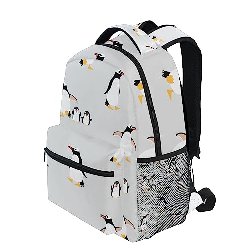 Aotximlat Mochila para niña, pingüino animal 2 mochila escolar para niños primaria 3rd 4th 5th grade, Multicolor, Talla única