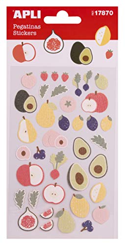 APLI 17870 - Bolsa de pegatinas tematica frutas frescas