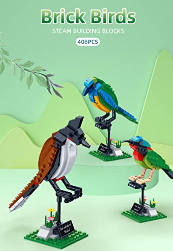 Apostrophe Games Juego de Bloques de Construcción Modelo de Pájaros 408 Piezas-Modelo para Niños y Adultos