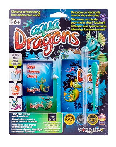 Aqua Dragons Amigos Marinos Juguete Educativo, Color Versión En Verde, Rosa + Dragón De Agua Mundo Submarino Juguete Educativo, Multicolor (World Alive W4004)