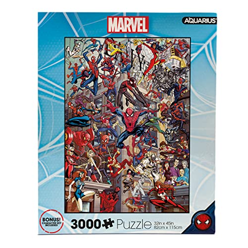 AQUARIUS Marvel Spider-Man Heroes Puzzle (rompecabezas de 3000 piezas) – Producto oficial de Marvel Comics y coleccionables – Sin deslumbramiento, ajuste preciso – 32 x 45 pulgadas