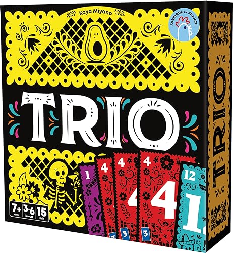 Asmodee Cocktail Games – Trio – Juegos de mesa – Juegos de cartas – Made in France – Juegos de familia y niños a partir de 7 años – 3 a 6 jugadores – 15 min – Versión francesa