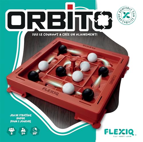 Asmodee FlexiQ Orbito - Juegos de Mesa - Juegos de Estrategia - Juegos de reflexión - Juego Familiar a Partir de 7 años - 2 Jugadores - Versión Francesa
