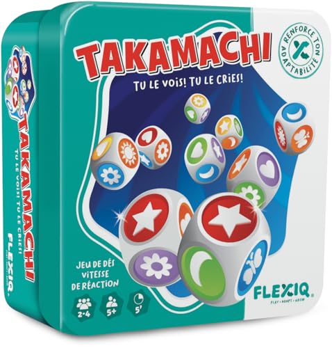Asmodee FlexiQ Takamachi - Juegos de Mesa - Juegos de Ambiente y observación - Juego de Familia y niño a Partir de 5 años - 2 a 4 Jugadores - Versión Francesa