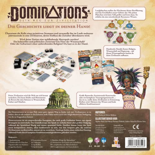 Asmodee Holy Grail Games - Dominations - Juego de Estrategia (2-4 Jugadores, a Partir de 13 años, 90 Minutos de Tiempo de Juego, en alemán)