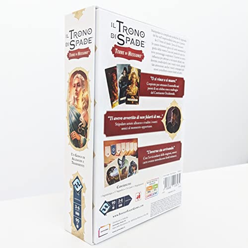 Asmodee - Juego de Tronos: Tierras de Ninguno - Juego de Mesa de Convenios y Traiciones, 3-6 Jugadores, 14+ Años, Edición en Italiano