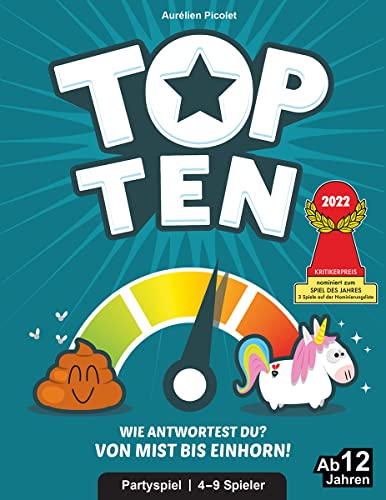 Asmodee- Unicorn Top Ten, Color Multicolor, Colorido (Cocktail Games COGD0008), versión alemana