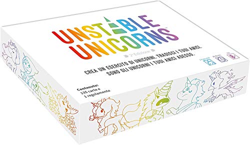 Asmodee, Unstable Unicorns, Juego de Mesa, 2-8 Jugadores, 8+ años, edición en Italiano