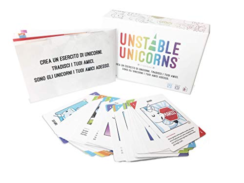 Asmodee, Unstable Unicorns, Juego de Mesa, 2-8 Jugadores, 8+ años, edición en Italiano