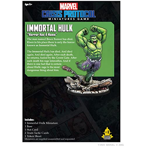 Atomic Mass Games - Marvel Crisis Protocol - Immortal Hulk - Juego de Miniaturas en Inglés