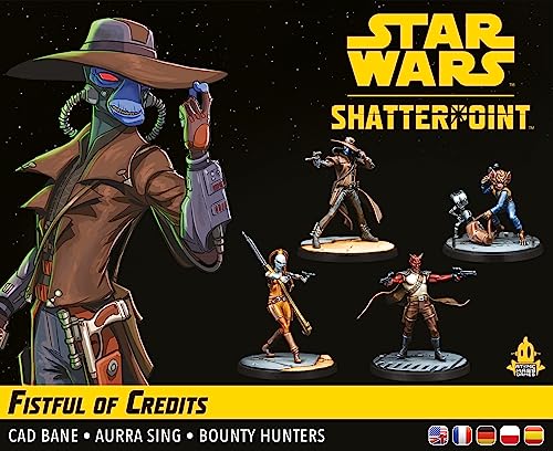 Atomic Mass Games Star Wars Shatterpoint - Fistful of Credits Cad Bane Squad Pack - Juego de Miniaturas en Multilenguaje (Incluye Español)