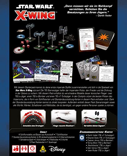 Atomic Mass Games | Star Wars: X-Wing 2ª edición – Imperio Galáctico | Pack de Inicio de relevo | Mesa | 2 Jugadores | A Partir de 14 años | 30-45 Minutos | Alemán