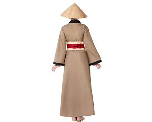 Atosa disfraz china kimono marrón adulto XS