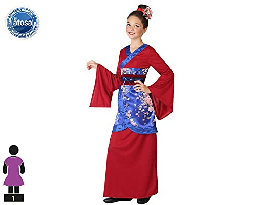 Atosa disfraz china niña infantil kimono 7 a 9 años