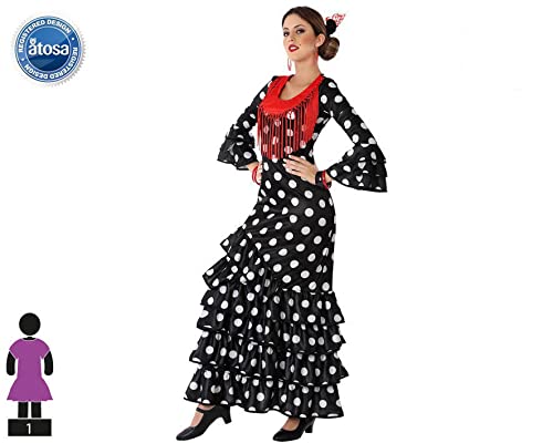 Atosa disfraz flamenca negro adulto XS