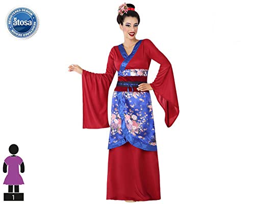 Atosa disfraz japonesa geisha rojo adulto M