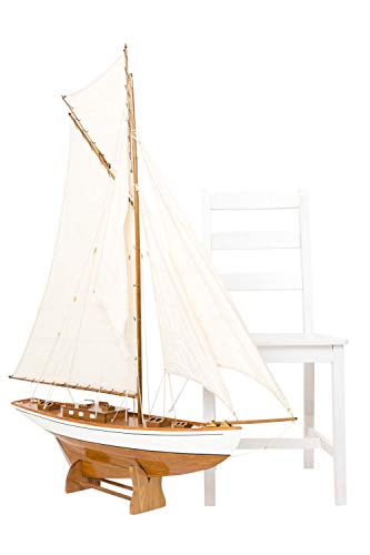 aubaho Nave Modelo yate de Vela Barco de Madera de Barco velero 135cm no Hay Kit