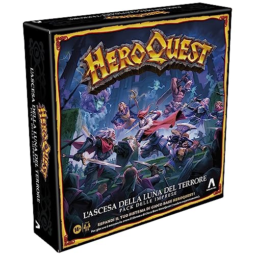 Avalon Hill, HeroQuest, Enterprise Pack The Rise of the Moon of Terror, para jugar necesitas tener el sistema de juego básico HeroQuest, juego de rol