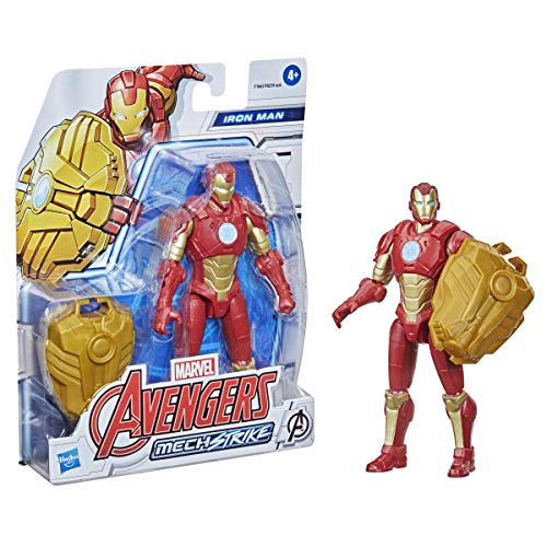 AVENGERS Hasbro Marvel Figura Mech Strike de Iron Man de 15 cm con Accesorio Mech de Batalla - para niños de 4 años en adelante