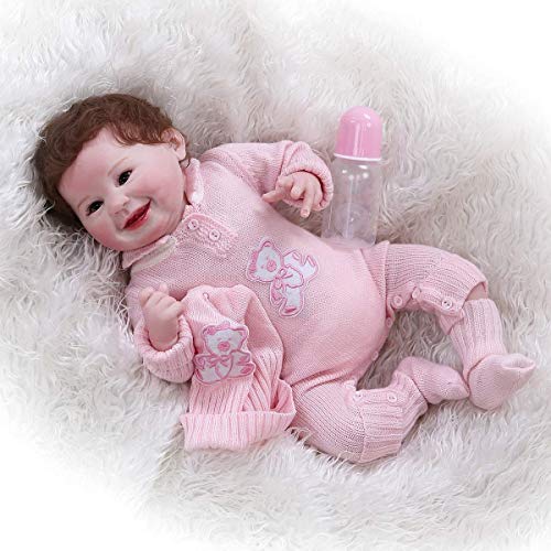 Baby Doll Reborn Dolls, 40 cm, Calidad Realista Hecho a Mano Muñecas de niña Muñeca de compañía Silicona Suave Niños realistas