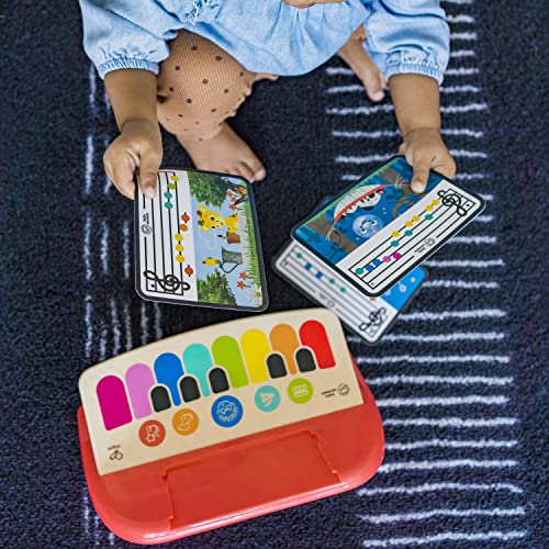 Baby Einstein, Hape, Cal's First Melodies Magic Touch Piano, juguete musical de madera, instrumentos musicales electrónicos para niños, 6 melodías, 4 modos, 3 partituras, a partir de 6 meses
