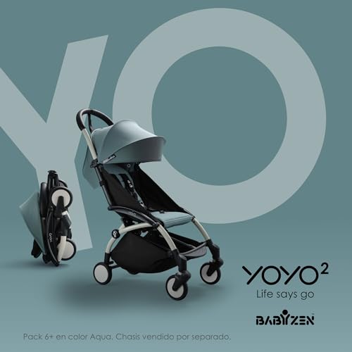 BABYZEN YOYO Pack 6+ Color, Stone - Solo Textiles: Cojín del asiento, capota a juego y bolsillo trasero con cremallera - Requiere el Chasis YOYO2 (se vende por separado)