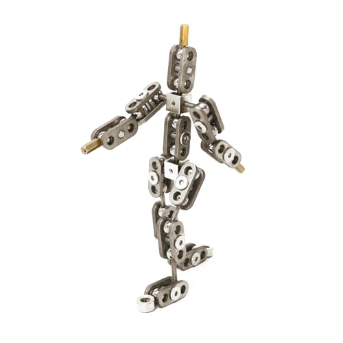 BAIYITONGDA Esqueleto de Personaje de Animación Stop Motion, Esqueleto Profesional de Acero Inoxidable, Marioneta de Metal DIY para Creación de Diseño de Personajes, 15 cm