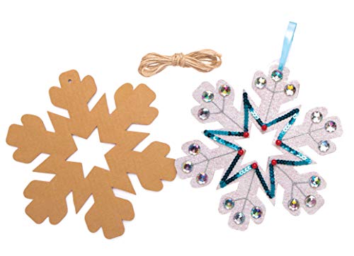 Baker Ross Copo De Nieve Artesanía Coronas Navidad (Pack de 10) para manualidades y decoraciones navideñas