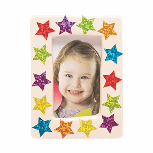 Baker Ross Mini pegatinas Estrellas holográficas (Pack de 400) para manualidades navideñas infantiles