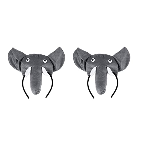 Balawin 2X Banda de Cabeza de Elefante 3D Granja de Animales Mascara de Disfraz para Ninos Adultos Baile de Mascaras