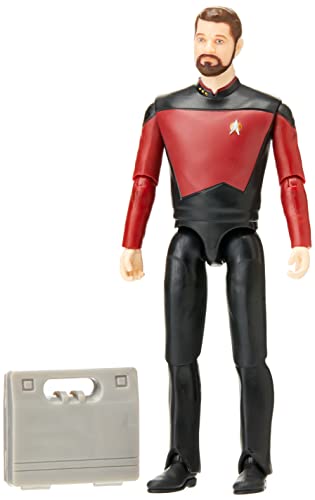 Bandai Figura de acción de Star Trek Commander Will Riker de 5 pulgadas de Commander Riker Star Trek The Next Generation | Figura articulada de juguete Star Trek TNG | Regalos de Star Trek y mercancía