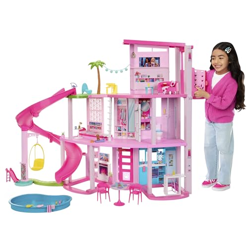 Barbie Dreamhouse 2023 Casa para muñecas de juguete de 3 plantas con +75 muebles y accesorios, +3 años (Mattel HMX10)