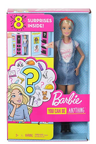 Barbie Quiero Ser, descubre la profesión, incluye muñeca y 8 accesorios para dos carreras sorpresa, regalo para niñas y niños 3-9 años (Mattel GLH62) , color/modelo surtido