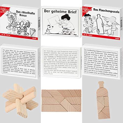 Bartl 500269 - Juego de rompecabezas de madera (9 puzzles), juego de habilidad para adultos y niños